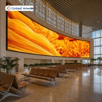 Écran LED flexible CANBEST série FL P0.9 P1.2 P1.5 P1.8 P2.5, écran LED cylindrique pour la visualisation de sculptures sur colonnes de musée