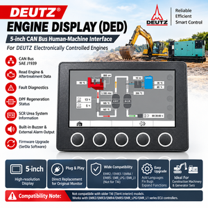 Moniteur électronique de moteur DEUTZ DED 5 pouces avec bus CAN pour contrôleur ECU EMR2 EMR3 EMR4 EMR5, informations DPF SCR - Product Image 1