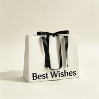 Bolsas de Papel de Lujo para Compras, con Asas Troqueladas, Diseño Personalizado, para Regalos, Maquillaje, Belleza, Duraderas, Color Marrón, Reutilizables, para Joyería