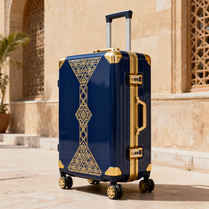 Özel Tasarım Lüks Valiz Unisex 4 Tekerlekli PC Spinner Valiz Çok Fonksiyonlu Kabin Boy Valiz Alüminyum Çerçeveli Seyahat Valizi - Product Image 2