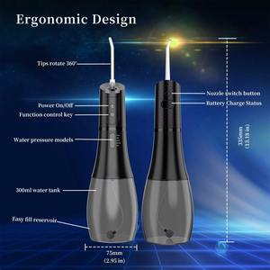 Irrigador Bucal Eléctrico Portátil con 5 Modos de Limpieza, Irrigador <span class=keywords><strong>Dental</strong></span> Inalámbrico Desmontable para Uso Doméstico - Product Image 3