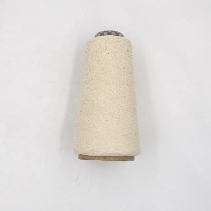 Base à tricoter 21NM/1 à fil simple En Coton 100% coton blanc brut