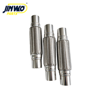 Tubo Flexible de Escape de Acero Inoxidable Trenzado de 2x8x12 Pulgadas, Tubo Flexible de Alta Temperatura para Reparación de Automóviles
