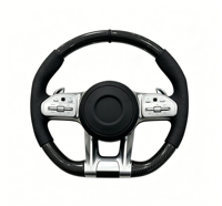 Volante Deportivo de Fibra de Carbono y Cuero para Benz W204 S204 C204 W212 W212 C207 A207 X204 W218, Actualización para Modelos Antiguos
