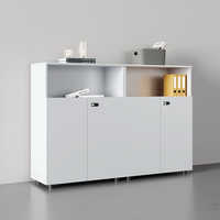 Classeur de luxe classique stockage de livres panneau MDF classeur à verrouillage roulant haut bureau classeur