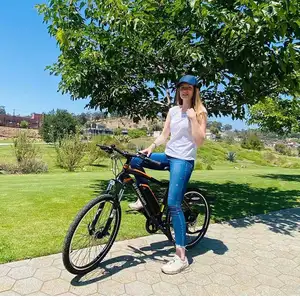 Bicicleta eléctrica de montaña, bici con Motor de cubo de 48v, 350W, 26 pulgadas, 12,8 Ah, gran oferta