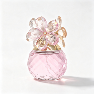 Profumo da Donna Eau De Parfum in Flacone di Vetro Rotondo con Tappo Multicristallino, Fragranza Floreale e Fruttata, Spray per Signore - Product Image 1