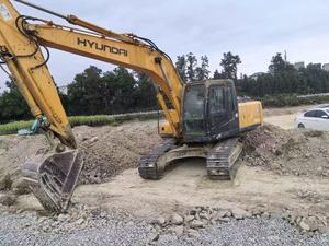 Excavatrice sur chenilles Hyundai215lc-7C jaune, hydraulique, pour travaux de construction, machine lourde sur chenilles - Product Image 3