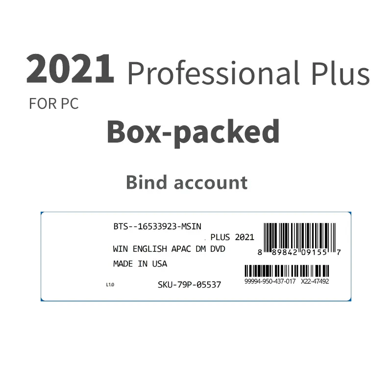 Genuiner Office 2021 Professional Plus bindlicher Lizenzschlüssel OFFICE 2021 Pro Plus Einzelhandelsschlüssel Online-Aktivierung wird durch Ali Chat Seite gesendet