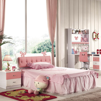 Cama Infantil de Diseño Moderno en MDF, Muebles de Madera para Dormitorio Infantil, Juego de Muebles para Niños y Niñas