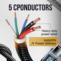 Kabel Charger Tipe C Super Luxe 120W/100W Pengisian Cepat Grosir, Transfer Data 480Mbps untuk Pengisi Daya Ponsel