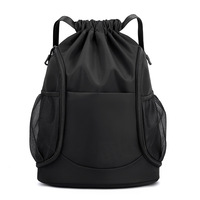 Sac à cordon de serrage Sac à dos à cordon résistant à l'eau Sac à cordon de sport Snakpack avec pochette pour bouteille de baskets pour club