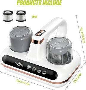 White HEPA Handheld <b>Vacuum</b> Cleaner <b>Portable</b> Cordless Dust Collector with UV Light for Home Hotel Use - Product Image 1