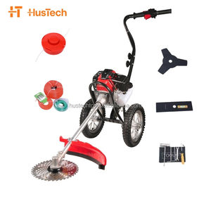 Débroussailleuse à essence industrielle sans fil 52cc 2 temps avec roues - Product Image 1