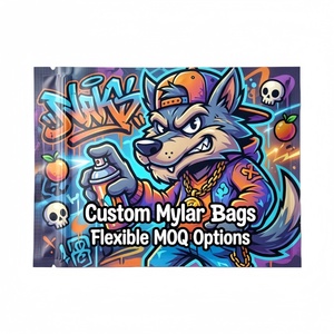 Custom Printed Aluminized Foil Smell Proof Resealable Zipper Stand Up Mylar Baggies 1g 3.5g 7g for Food Snacks Candy - Product Image 1