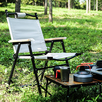 Chaise pliante de loisirs en aluminium moderne pour le camping, la salle à manger, la plage - Légère et pratique