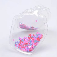 Fournisseur de patchs en TPU rembourrés en PVC transparent 3D mignons et colorés avec des paillettes pour enfants, pour décorer les sacs