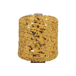 Горячая распродажа, 3 мм + 6 мм, полиэфирная пряжа с блестками, плетеная вручную пряжа для вязания, причудливая пряжа