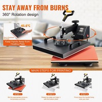 Machine de presse à chaud à image combinée 8 en 1 pour zoom, machine de presse à chaud à sublimation par transfert numérique 15X15 pouces