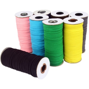 3mm 4mm 5mm 6mm 8mm 10mm 12mm 15mm calidad Superior blanco negro correa <span class=keywords><strong>elástica</strong></span> plana para costura de prendas rollo de banda <span class=keywords><strong>elástica</strong></span> trenzada - Product Image 5