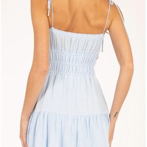 ชุดเดรสผ้าลินินฤดูร้อน OEM ดีไซน์หรูหราสำหรับชายหาด สไตล์โบฮีเมียน ชุดเดรสยาวผ้าฝ้ายสำหรับผู้หญิง งานปาร์ตี้ใหม่ แบบสั่งตัดได้ เซ็กซี่ ไร้แขน - Product Image 3