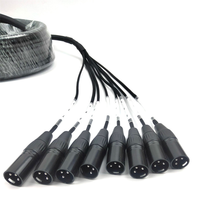 Câble multipaire XLR 8 canaux, tressé en nylon robuste, pour sonorisation de scène, 5M/10M/15M
