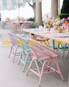 Chaise pour enfants en rotin faite à la main, design moderne, chaise en osier naturel pour enfants, idéale pour les fêtes d'anniversaire, les événements, le salon, la cuisine - Product Image 3