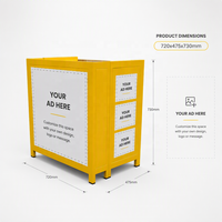 Comptoir promotionnel pliable en métal durable pour la publicité de rue en extérieur - Table portable légère avec installation et transport faciles