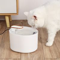 Tempat Minum Kucing Otomatis 3L Ultra Senyap dengan Lampu LED untuk Peringatan Kekurangan Air, Dapat Diisi Ulang via USB