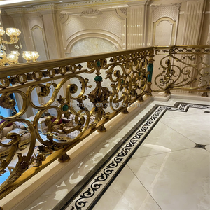 Sang trọng hiện đại đồng cầu thang lan can được dễ dàng để cài đặt thép và biệt thự khách sạn tay vịn cho căn hộ tùy biến thiết kế - Product Image 5