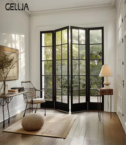 <span class=keywords><strong>ประตู</strong></span><span class=keywords><strong>บาน</strong></span>เลื่อนกระจกแบบพับได้ ดีไซน์ทันสมัย เปิดปิดด้วยมือ โครงเหล็ก สำหรับโรงแรม - Product Image 4