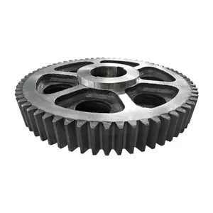 Gear box reduction custom heavy duty rotation bull casting steel round gear