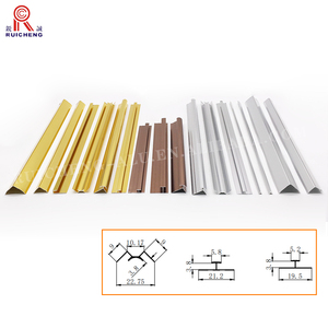 Borde de pared de perfil de aluminio dorado, embellecedor de esquina interior, Material de construcción Flexible, venta al por mayor - Product Image 4