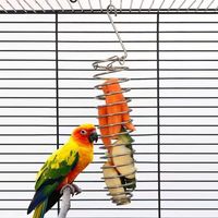 Roestvrijstalen papegaaienvoederbak voor buiten, hangend voederapparaat met spiraalvormig ontwerp, natuurlijke fruitmand voor kleine huisdieren