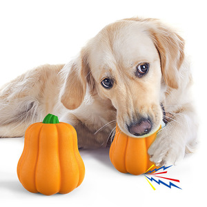 ของเล่นสำหรับสุนัขลูกบอลสำหรับขว้างด้วยมือทำจาก TPR รูปทรง<span class=keywords><strong>ฟักทอง</strong></span>ของเล่นที่บดและทำความสะอาดฟันของเล่นที่เคี้ยวเป็นมิตรต่อสิ่งแวดล้อม - Product Image 1