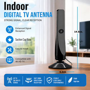 <span class=keywords><strong>Antenne</strong></span> <span class=keywords><strong>TV</strong></span> numérique intérieure 4K avec amplificateur, <span class=keywords><strong>câble</strong></span> de 3m/5m, <span class=keywords><strong>antenne</strong></span> HDTV à gain élevé de 25dBi, longue portée, pour chaînes locales gratuites - Product Image 2