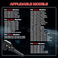 Système de surveillance de la pression des pneus TPMS Capteur 433 MHz pour Calillac GMC Malibu Silverado 13598773 13516165 1358960 13506028 13594222