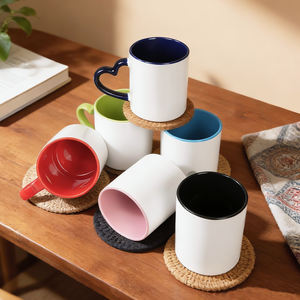 Mug à sublimation personnalisé de 11 oz avec intérieur coloré, poignée en forme de cœur, <span class=keywords><strong>tasse</strong></span> en céramique de qualité alimentaire, surface d'<span class=keywords><strong>impression</strong></span> durable et belle - Product Image 5