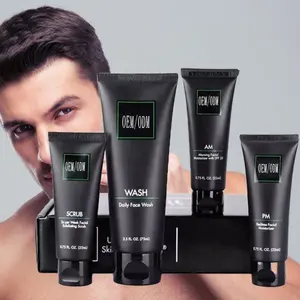 OEM/ODM Private Label Organic Korean Facial Anti Acne SkinCare Set Whitening Brightening Moisturizing Repair Men Skin Care Set