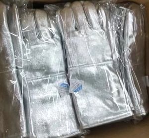Aluminiumfolie Anti-Verbrühungs-Flammen-Hitzebeständige Schweißerhandschuhe Sicherheitsarbeitshandschuhe für Metallurgie Industrieofen bis 1000 ° C - Product Image 3