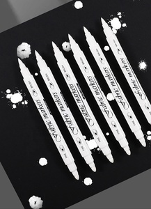 Guangna Trắng Đôi đầu vải bút không thấm nước không phai nghệ thuật vẽ tay dệt <span class=keywords><strong>Highlighter</strong></span> đánh dấu - Product Image 2