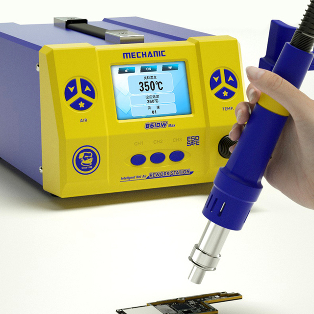 Original Intelligent 861DW MAX Digital Mobile Phone Repair Hot Air Station High Power Adjustable Temperature Desoldering Station
