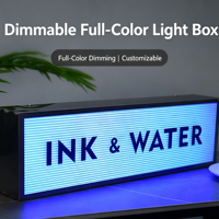 Boîte à lumière LED personnalisée à texture ondulée, cadre en acier inoxydable, panneau lumineux, enseigne lumineuse pour vitrine, signalétique LED pour magasin, OEM