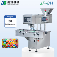 Machine de remplissage et de comptage de capsules/comprimés/gommes entièrement automatique à grande vitesse JF 8 voies