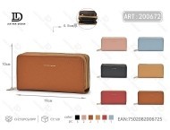 Portafoglio da Donna in Vera Pelle con Doppia Cerniera, Grande Formato, Stile Minimalista - Product Image 1