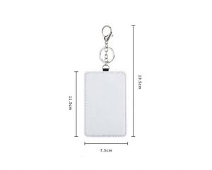 Custom Printed PU Leather Sublimation Blank Canvas Bus Card Cover Holder Wallet Case Card <b>Pouch</b> ID Badge Holder for <b>Men</b> Women - Product Image 4