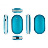 Portable rechargeable 5200 mah usb chauffe-mains et charge chauffe banque de puissance 5000mah 5200 mah téléphone portable chargeant le trésor