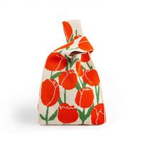 Bolsos hechos a mano de moda para mujer Mini bolso de mano suave tejido de punto bolso de ganchillo
