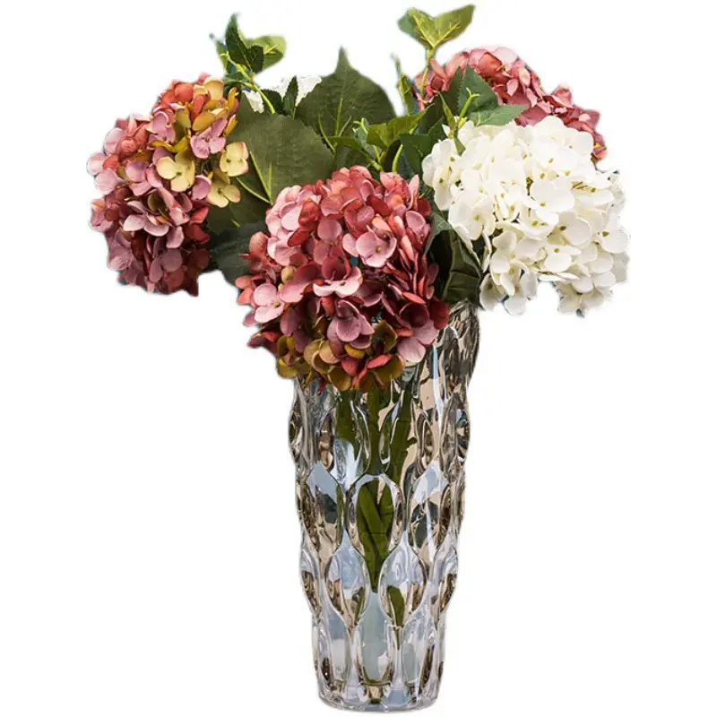 Vase en verre cristal de luxe américain, lumière, arrangement de fleurs, ustensiles décoratifs, ornements artisanaux