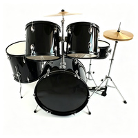 Batterie de percussions acoustiques complète Swift Horse DG-1 5 pièces pour débutants - Portable, pour adultes, en bois, réglable, 3 options de couleur